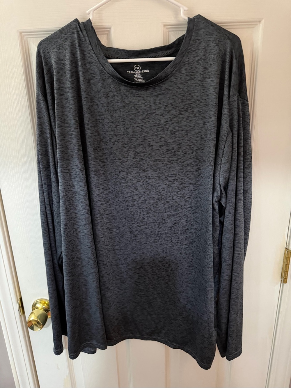 Real Essentials Men’s Long Sleeve Crew Neck Tee — Burgundy, Gray, Teal - Picture 4 of 8